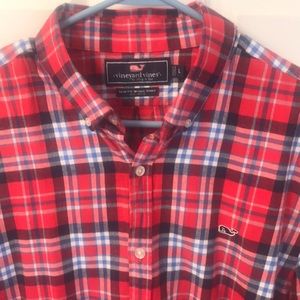 Men’s Large Vineyard Vines Plaid Button-Down Shirt